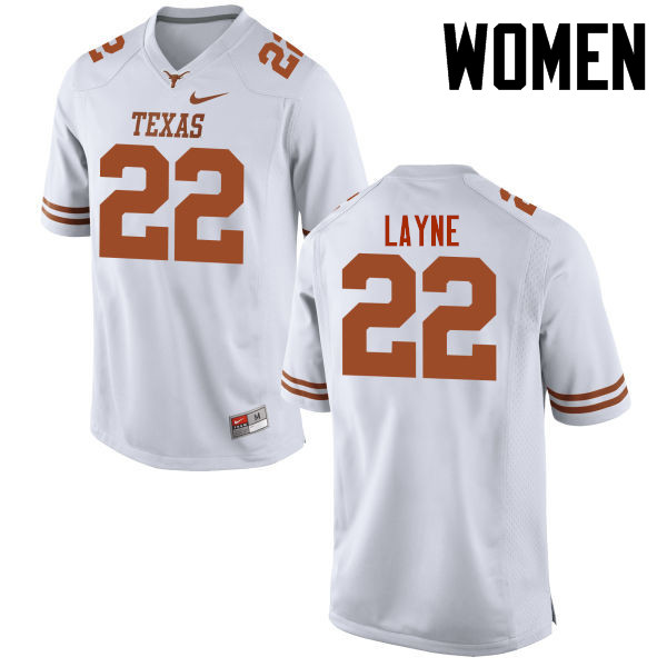 Women #22 Bobby Layne Texas Longhorns College Football Jerseys-White